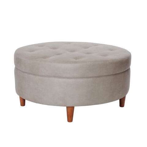 Latam Home - Pouf Paris Cuero Kentucky Gris