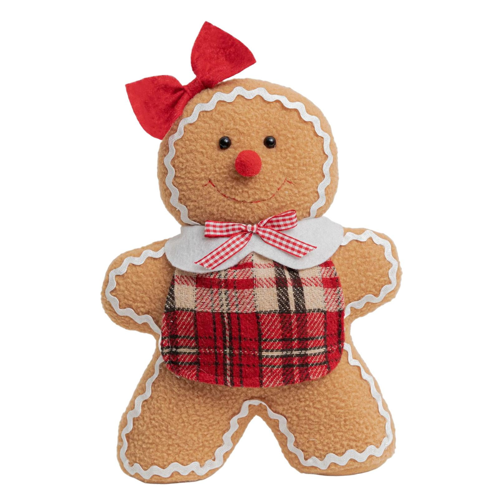 Magideal - Figuras Navideñas De Pan De Jengibre De Peluche, Decoración Del Hogar, Decoración Navideña, Adornos Navideños, Juguete De Peluche Para Decoración De M Chica