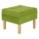 thumbnail image 2 of Pouf Wood 1c Felpa 05 Pistacho, 2 of 4