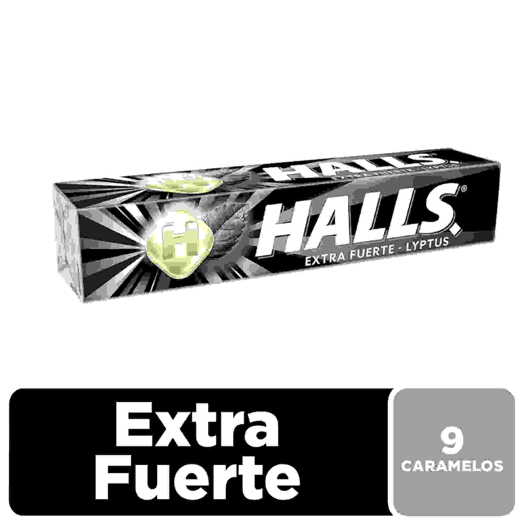 Caramelos Duros Sabor Menta Fuerte Y Eucalipto 9 Un. 25 g Halls