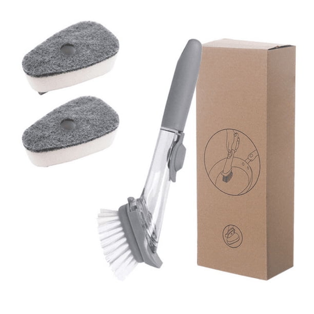 Kitchen Cleaning Tools Long Handle Dish Brush Liquid Soap Dispenser Cleaner Dish Scrubber Brush Dishwashing Sponge Pot Wash Wipe