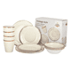 thumbnail image 1 of Juego 16 piezas de vajilla melamina platos vasos Crema, 1 of 3
