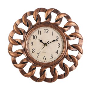 Magideal - Reloj De Pared Retro Pulgadas, Números Arábigos Silenciosos Clásicos, Relojes Colgantes De Moda De Plástico Para , Sala De , Bronce