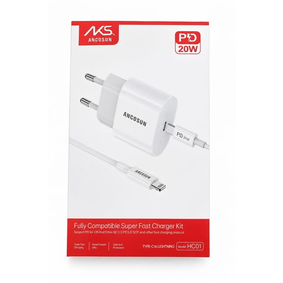 Cargador Ancosun 20w Pd Usb-c A Lightning