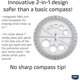 thumbnail image 2 of Transportador y compás Helix de 15 cm y 360° para ángulos y círculos, 2 of 3
