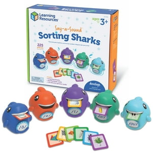 Learning Resources - Recursos De Aprendizaje Sobre Juguetes Montessori Say-A-Sound Clasificando Tiburones