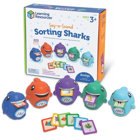 Learning Resources - Recursos De Aprendizaje Sobre Juguetes Montessori Say-A-Sound Clasificando Tiburones