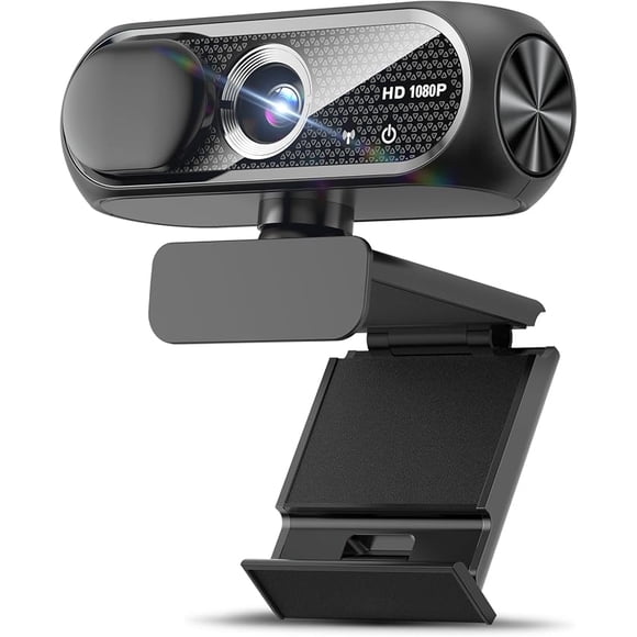 Cámara web HD 1080P con micrófono, cancelación de ruido, cubierta de privacidad, lente gran angular, corrección de luz automática, cámara web USB Plug