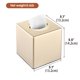 thumbnail image 3 of Caja de pañuelos Y-in Hand cuadrada color champagne dorado, 3 of 7