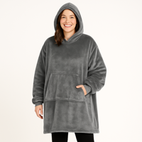 Genérico - Poleron Frazada Polar Manta Felpa Con Capucha Mujer Hombres Polerones Unisex