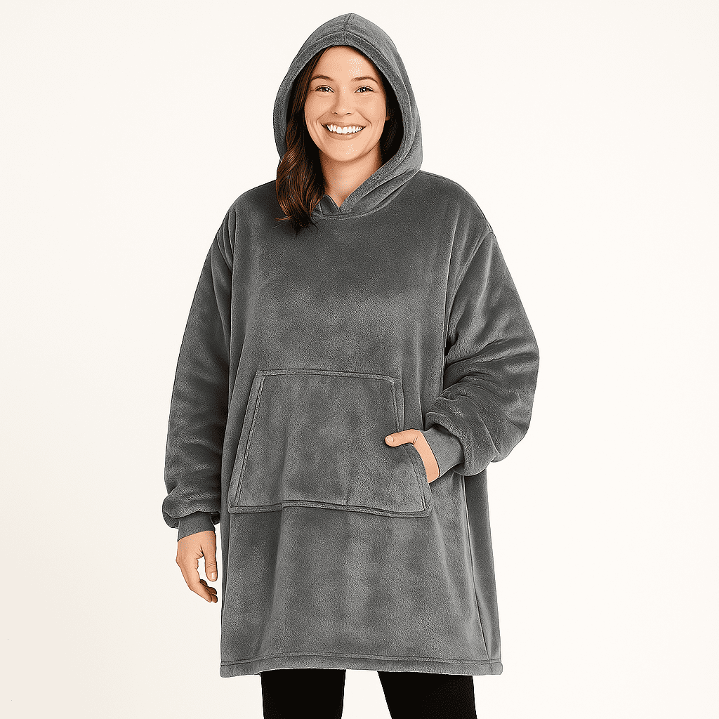 Genérico - Poleron Frazada Polar Manta Felpa Con Capucha Mujer Hombres Polerones Unisex