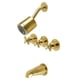 thumbnail image 1 of Grifo Kingston Brass KBX8137ZX Millennium para bañera/ducha, latón cepillado, 1 of 7