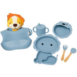 Wakeshome - Set De Alimentación Silicona Dividida Con Ventosa Bebés 6Pcs