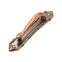 Bothyi - Tirador Para Puerta De Granero, Puerta De Jardín, Exterior, Interior, Hogar, Cobertizo, Armario, Tirador De Bronce Rojo