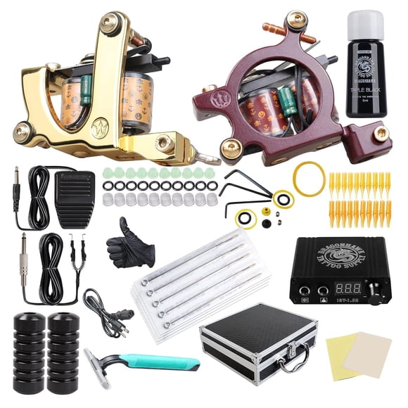 Kit de tatuaje Dragonhawk Complete para principiantes 2 Pro Machine