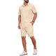 thumbnail image 4 of INSPIRE CHIC Conjuntos de 2 Piezas para Hombre Camisa de Manga Corta de Playa y Pantalones Cortos Conjuntos Texturizados a Rayas S Beige, 4 of 6