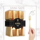 thumbnail image 2 of Minitenedores dorados desechables para postres, 10 cm, paquete de 100, 2 of 6