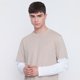 thumbnail image 3 of Polera Hombre M/L Doble Manga Ecru/Blanco Corona, 3 of 5