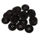 thumbnail image 1 of 20pcs ronda 4 agujeros madera botones de madera para diy costura scrapbooking negro, 1 of 3
