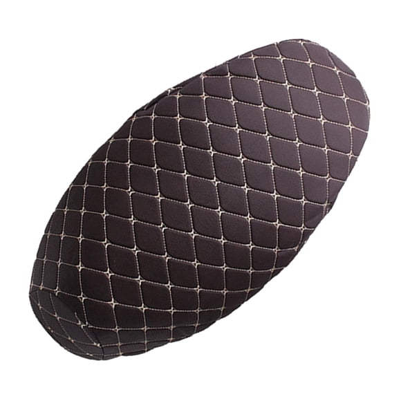 Funda protectora para cojín de asiento de motocicleta, accesorios de malla 3D impermeables elásticos, almohadilla de protección Flexible de cuero PU p , rojo M Marrón oscuro M