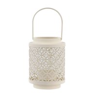 Bothyi - Portavelas Votivo Portavelas Ornamento Candelabro Para Estante Chimenea Hotel Blanco