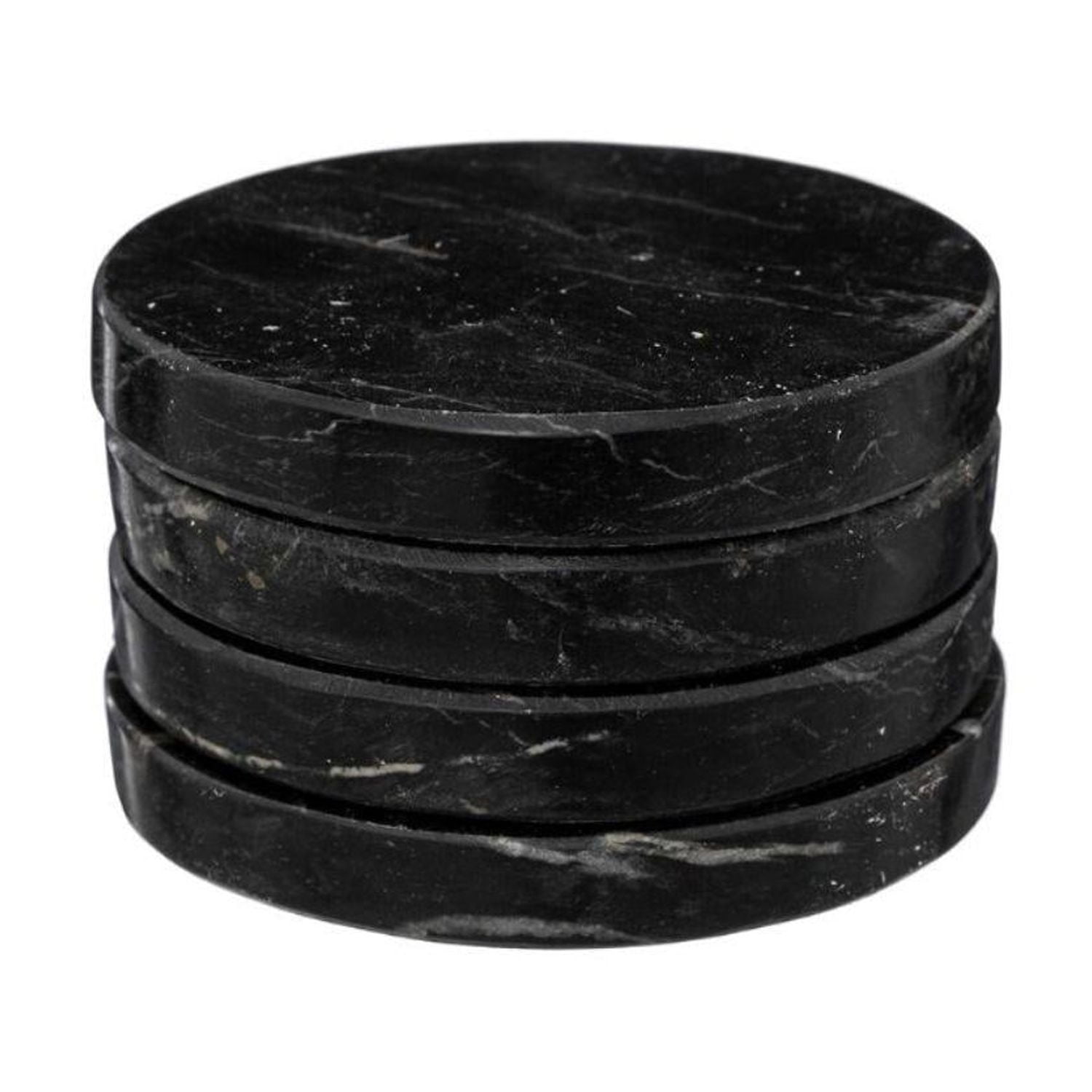 Set 4 Posavasos Mármol 10 Cm Secret De Gourmet Negro