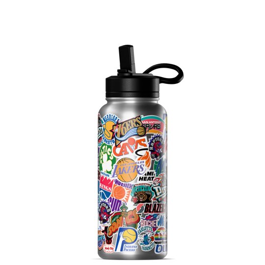 Botella Hydrapeak 950 ml Nba Retro Con Estampado Tipo Calcomanía