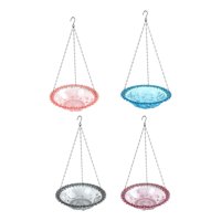 Magideal - Baño De Pájaro Colgante Alimento Para Pájaros: Estación De Alimentación De Pájaros De 9 Pulgadas Baño De Pájaros Al Aire Libre Alimento Para Pájaros P 4Pcs