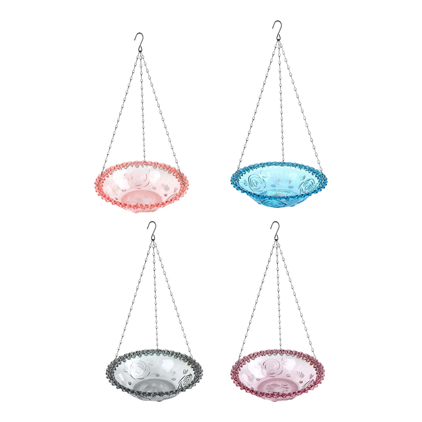 Magideal - Baño De Pájaro Colgante Alimento Para Pájaros: Estación De Alimentación De Pájaros De 9 Pulgadas Baño De Pájaros Al Aire Libre Alimento Para Pájaros P 4Pcs