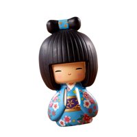 Magideal - Kokeshi Pintura Asiática Para Adorno De Escritorio De Cumpleaños , Azul