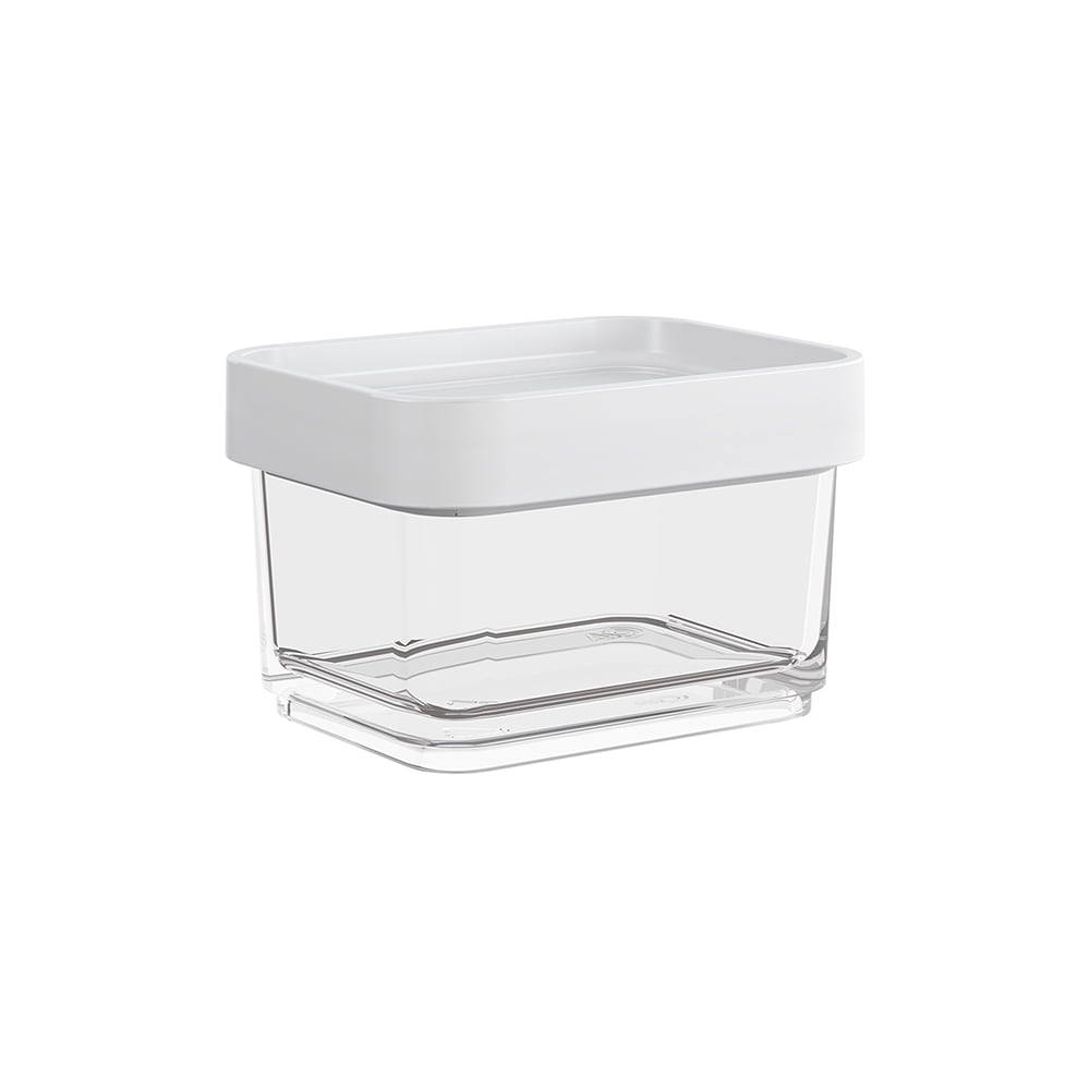 Pote De Plástico Micro Línea Clear Coza 100 Ml Blanco