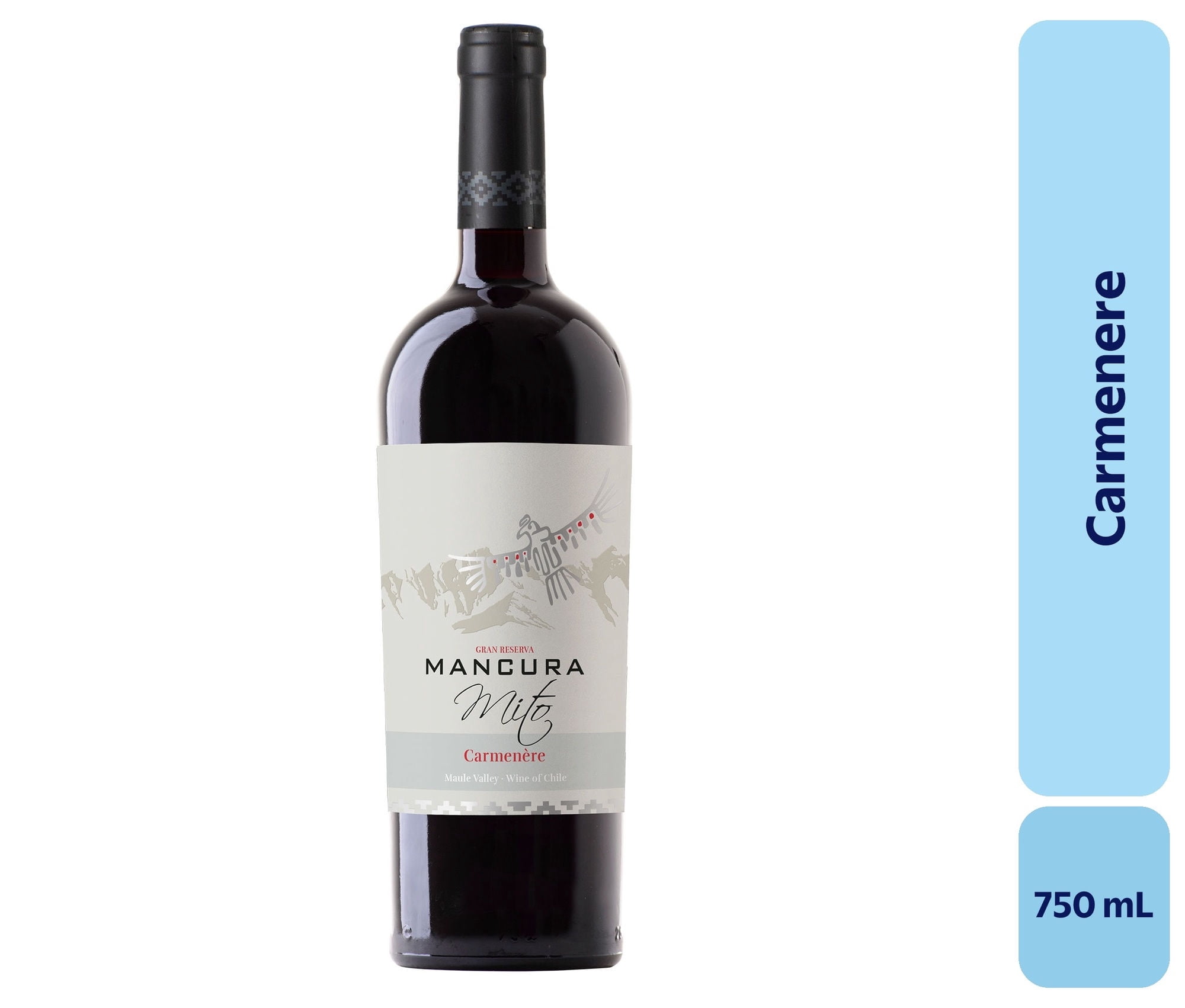 Vino Carménère Botella 750 mL Mancura