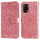 thumbnail image 3 of Funda tipo cartera FOXDOCK para OPPO A95 4G , diseño girasol en relieve, cuero PU, cierre magnético, soporte y tarjetero, 3 of 5