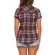 thumbnail image 3 of INSPIRE CHIC Camisas de Cuadros para Mujer Cuello en Punta Blusas Abotonadas Rojo Intenso L, 3 of 6