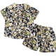 thumbnail image 3 of Conjunto de pantalones cortos para bebé niño pequeño, traje de playa de verano con estampado floral, traje de vacaciones para niño, chándal infantil con estampado floral (azul n.° 3, 12-18 meses), 3 of 6