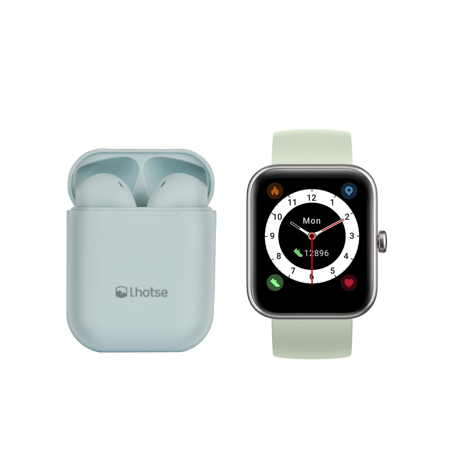 Pack Smartwatch Live 206 Mini 40Mm Green + Audifono Rm12