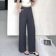 thumbnail image 2 of Pantalones de Verano de Pierna Recta con Pretina Elástica y Pantalones de Pierna Ancha para Mujer, 2 of 2