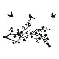 Rienda Libre Graphics - Decomural Birds Floral Branch Ws-15494