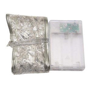 Ioensy - Luces Led De Cinta Para Árbol De Navidad, Iluminación Navideña Led Diy Para Puerta, Habitación, 1M, 10 Luces Argent