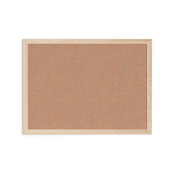 Pizarra de corcho U Brands 18" x 24" con marco de madera de abedul