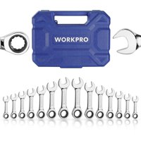 Juego De Llaves Rechonchas Combinadas Con Trinquete Workpro 14 Piezas