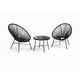 thumbnail image 2 of Juego Terraza 3 Piezas Hilo Negro con Mesa Redonda, 2 of 10