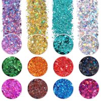 Licool Glitter - Set De Purpurina Licool Craft, Holográfico, Grueso, 12 Colores