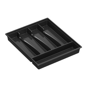 Magideal - Bandeja Para Cubiertos, Organizador De Cubiertos, Artículos Esenciales Para Comedor Portátiles, Soporte Compacto Para Cubiertos, Bandeja Organizadora Negro