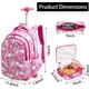 thumbnail image 2 of Girls School Backpack Child Wheeled Bag Set for Boys Roller Bag Rolling Luggage School Trolley Backpack with Lunch Bag Insulated, 2 of 3