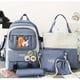 thumbnail image 5 of 2023 New Double Pocket Backpack Fashion Trendy Backpack 5pcs Multi-functional Large-capacity School Bag, 5 of 5