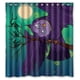 thumbnail image 1 of Cortina de ducha de Capitán Shield con diseño de búho morado, juego de cortinas de baño con ganchos, tamaño 60 x 72 pulgadas, 1 of 3