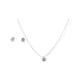 thumbnail image 1 of Set Conjunto Collar Nylon Aros Punto De Luz Plata 7mm Amor, 1 of 3