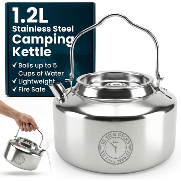 Tetera Camping 10 TO 6 PICKS 1.2L Acero Inoxidable Outdoor