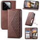 thumbnail image 1 of Funda Flip FOXDOCK para Xiaomi 14 , Estilo Billetera con Diseño Rombo, Correa de Mano y Soporte, Uso Diario, 1 of 6